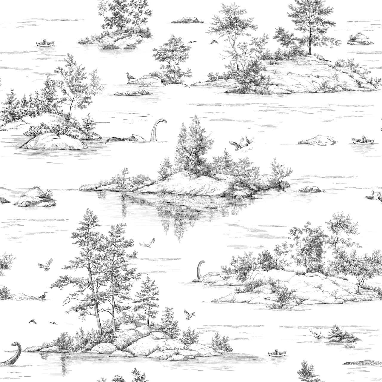 Designs Direct Nessie Novelty Toile Peel & Stick Wallpaper